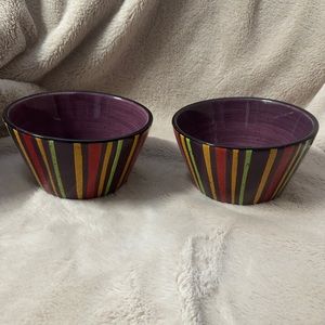 Set of 2 Pfaltzgraff Dinner Bowls - Sedona Fruit (Discontinued Pattern)